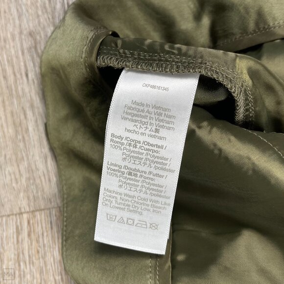 NEW Madewell Women's High-Rise Straight Cargo Trousers in Satin Size 4 Green - Picture 3 of 8